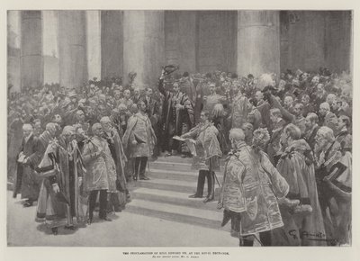 The Proclamation of King Edward VII, at the Royal Exchange by G.S. Amato